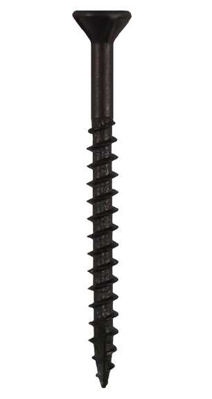 Quickscrew 8 x 1-5/8" Square Drive FLat Head T17 Black 6000/BX